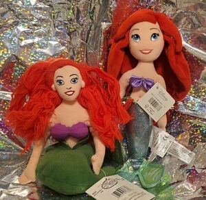 Disney Store The Little Mermaid Ariel Plush Dolls Set